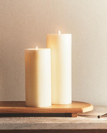 LONG DECORATIVE CYLINDRICAL CANDLE