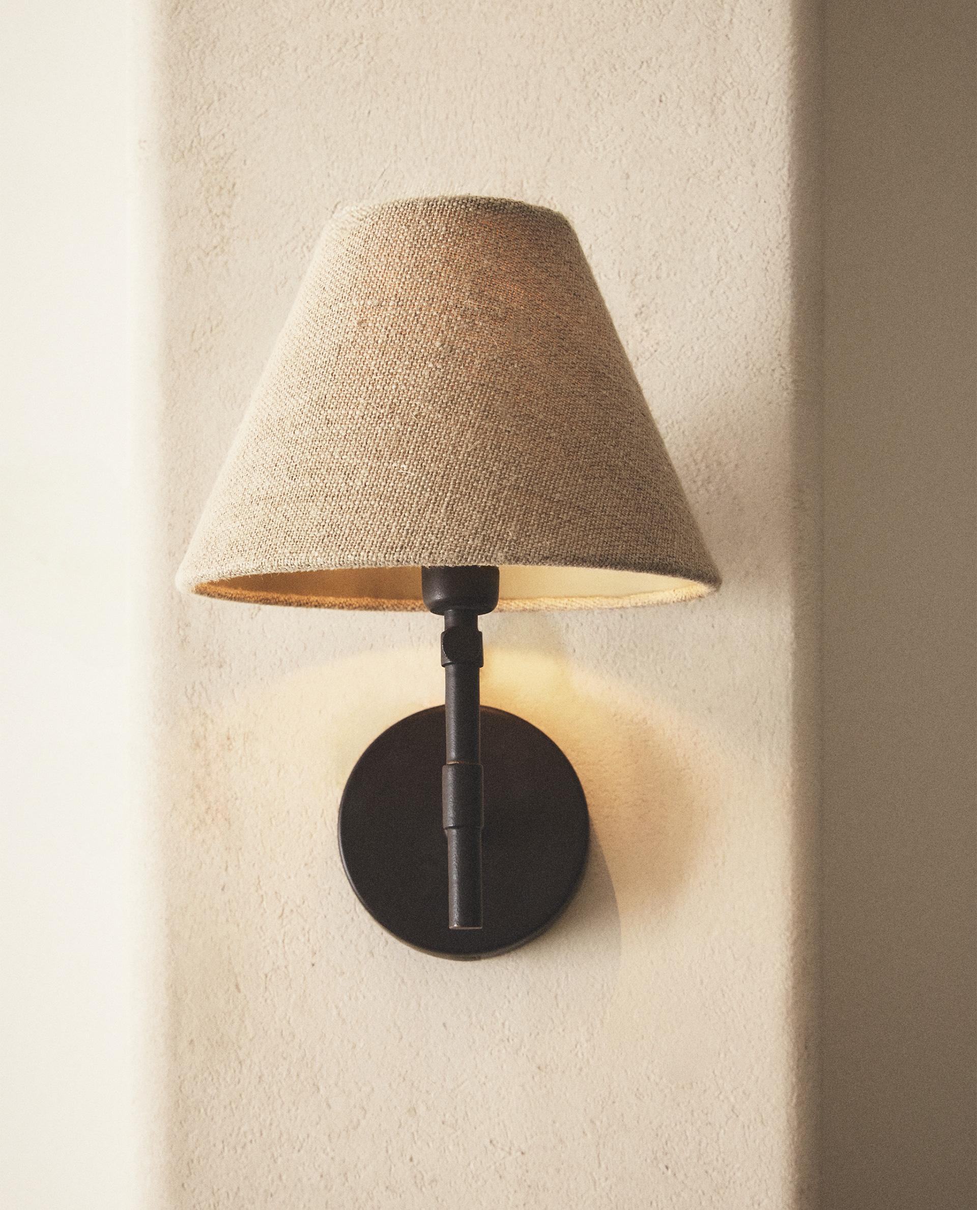 LAMP | LINEN LAMPSHADE WALL SCONCE | Zara Home United States