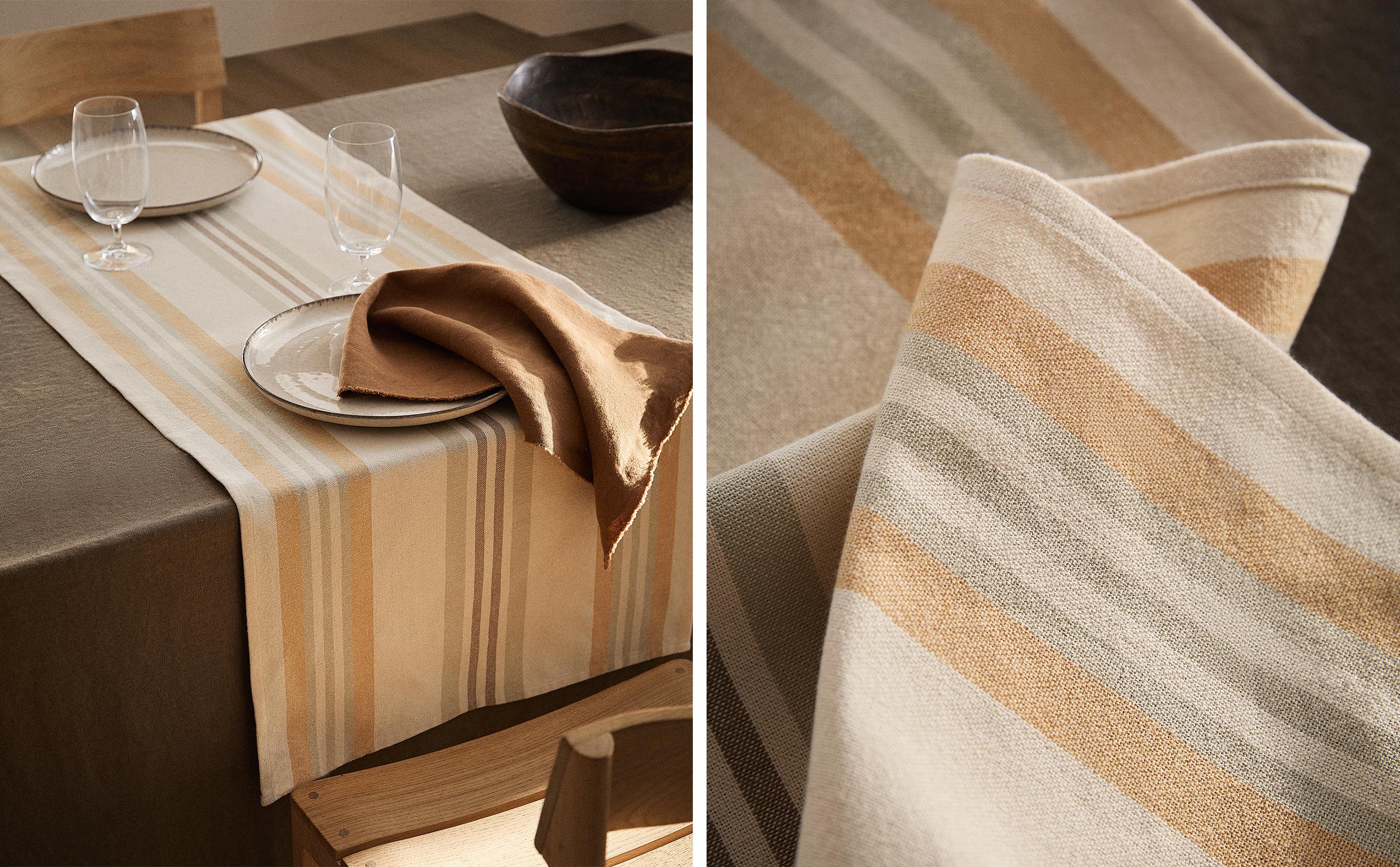 Runner Da Tavola In Cotone 100% - Linea Color - Fatto A Mano In Calabria - 148x50 Cm