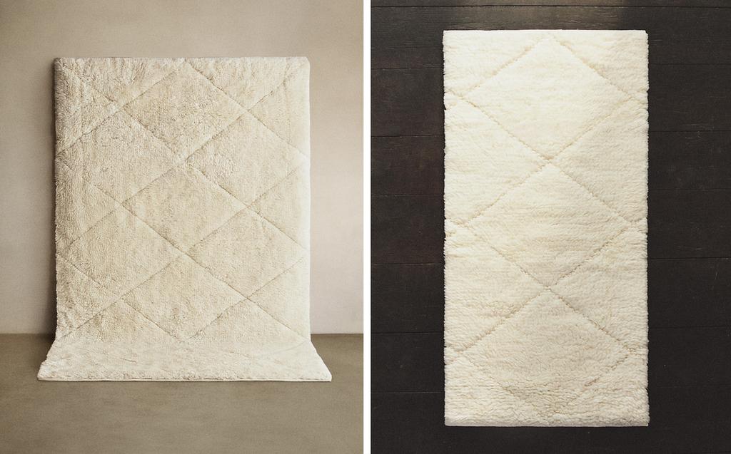 TAPETE DE LÃ COM DESIGN GEOMÉTRICO TAPETE DE LÃ COM DESIGN GEOMÉTRICO