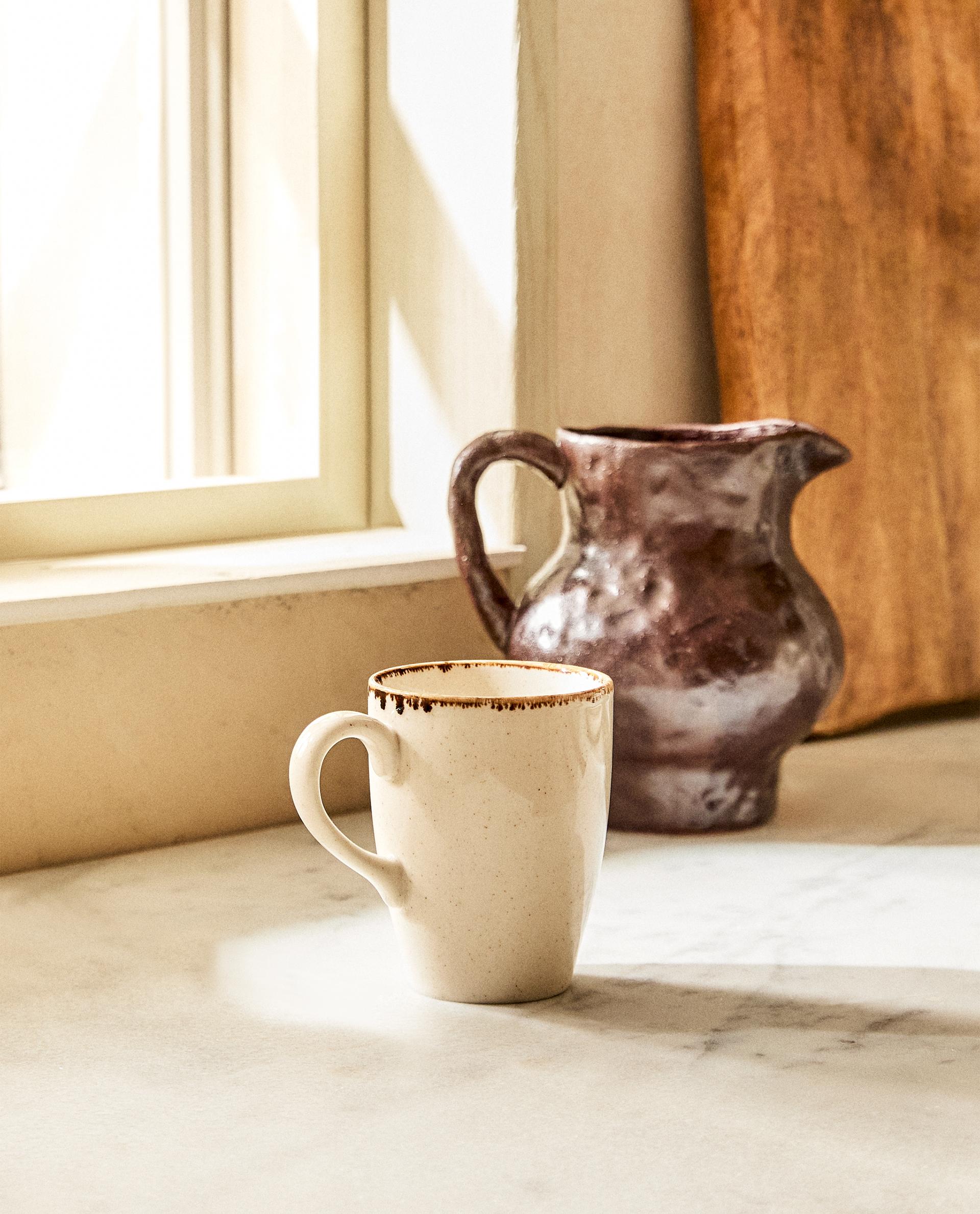 TAZA PORCELANA FILO ENVEJECIDO Zara Home Uruguay