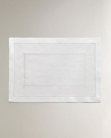 LINEN PLACEMAT WITH HEMSTITCHING