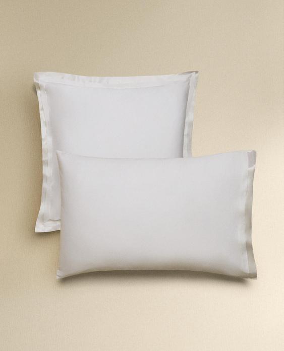 SATEEN PILLOWCASE WITH SILK BORDER (300 THREAD COUNT)