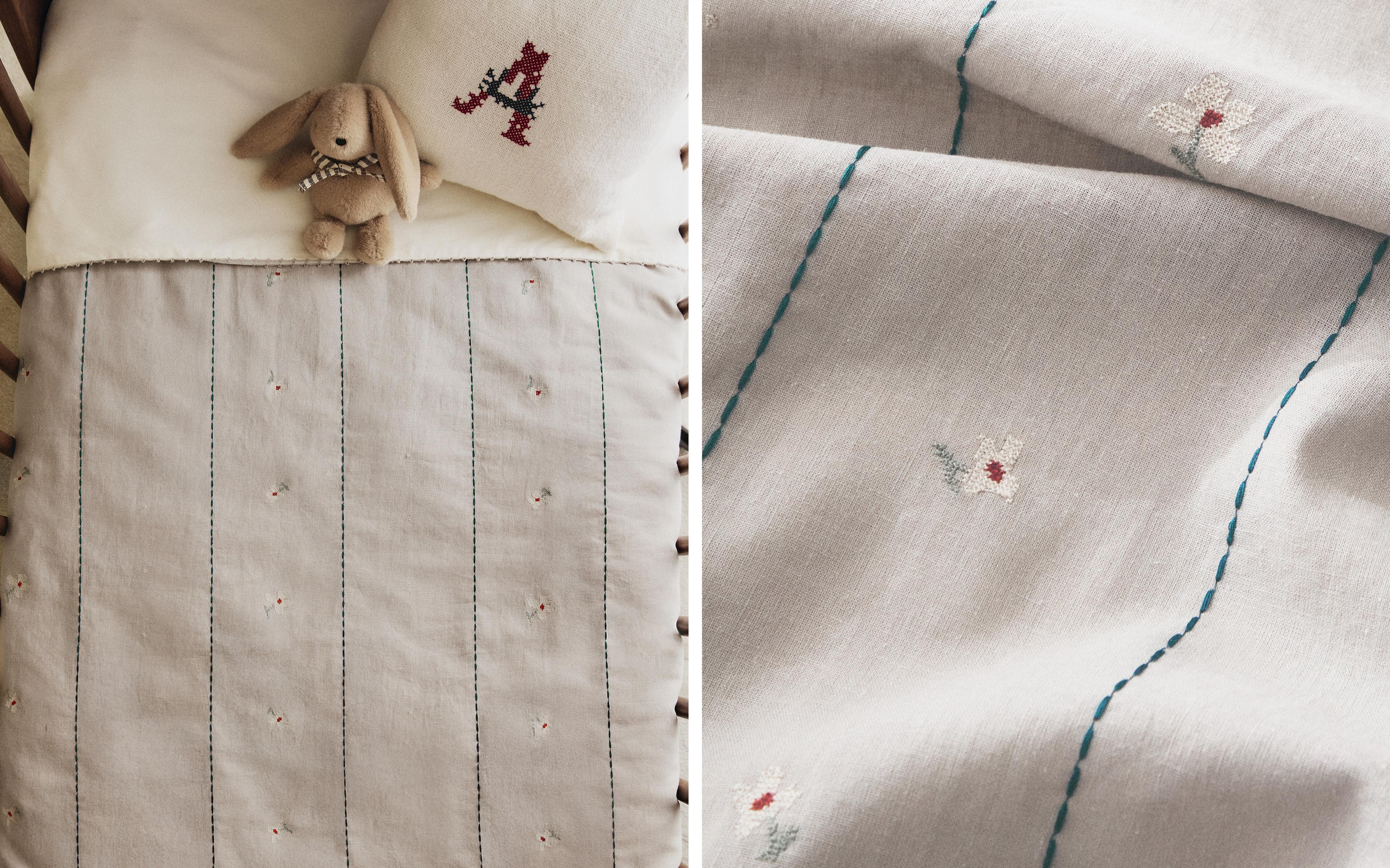 CHILDREN'S FLORAL AND STRIPED DUVET COVER product thumbnail 13