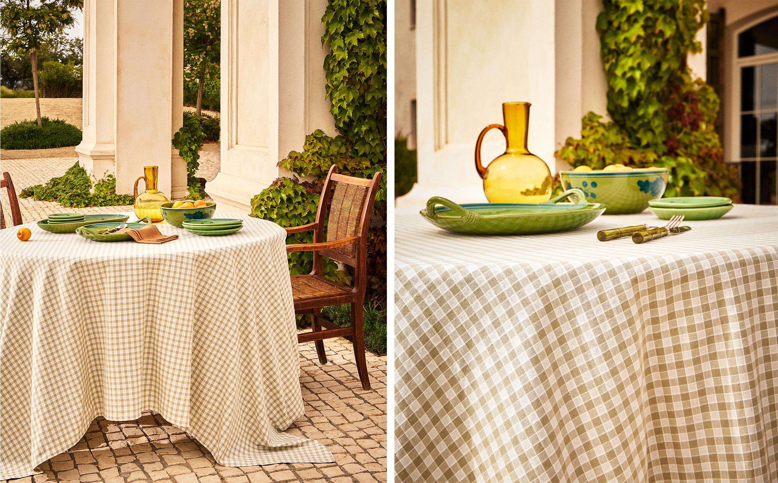 GINGHAM COTTON TABLECLOTH