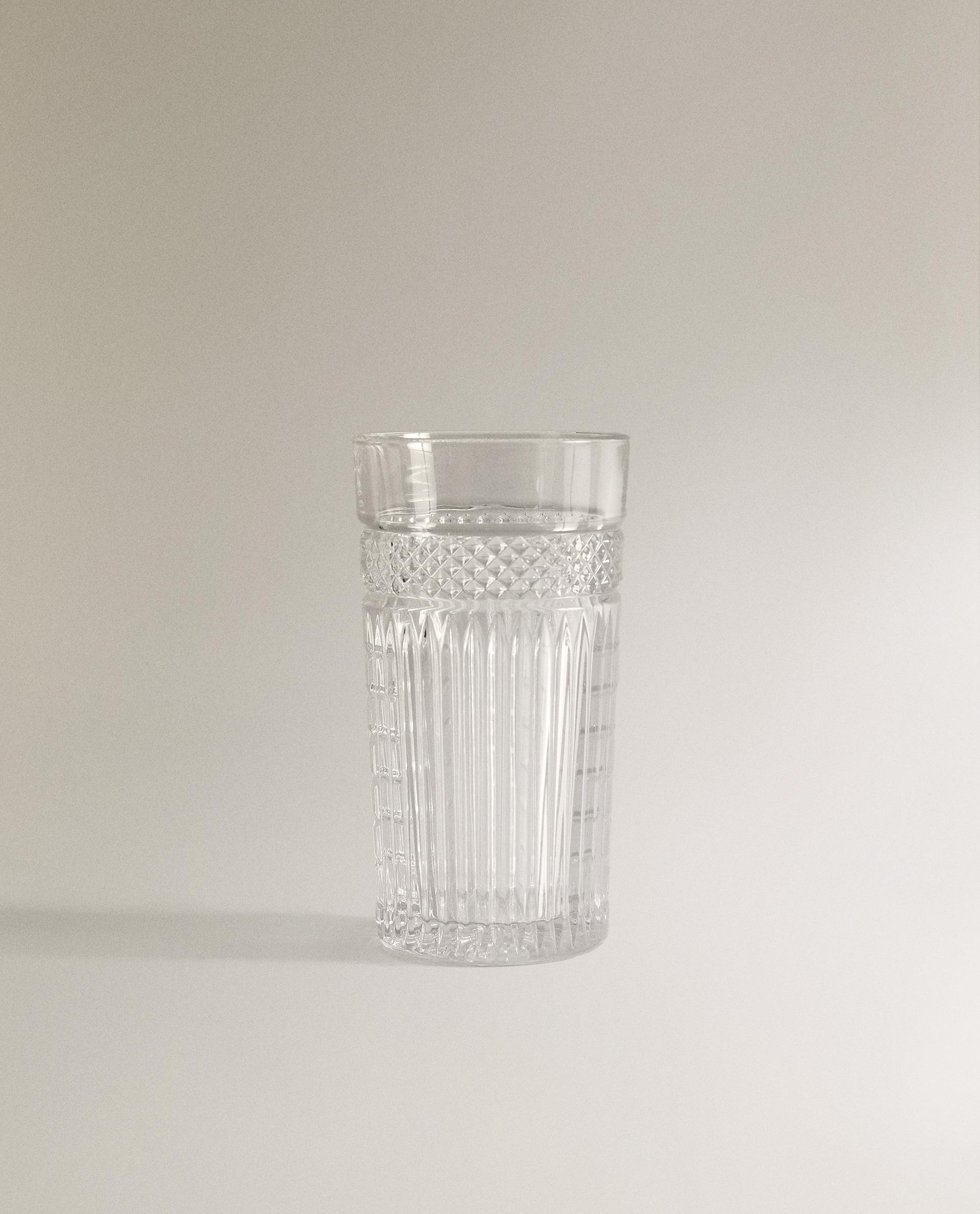 VASO REFRESCO RELIEVE VIDRIO