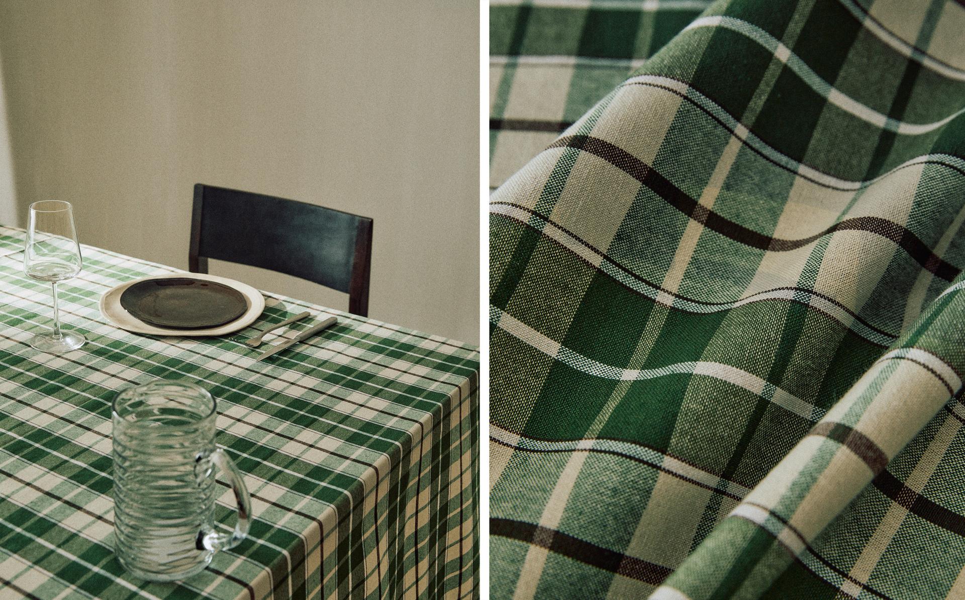 TOALHA DE MESA COM FIO TINGIDO TOALHA DE MESA COM FIO TINGIDO