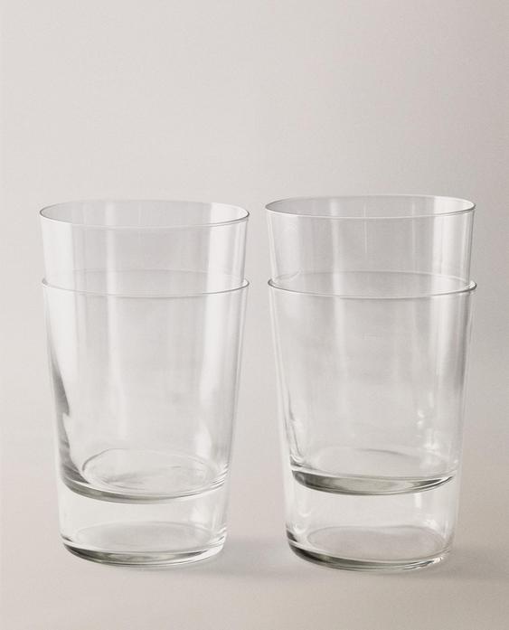 PACK OF TALL GLASS TUMBLERS (PACK OF 4)