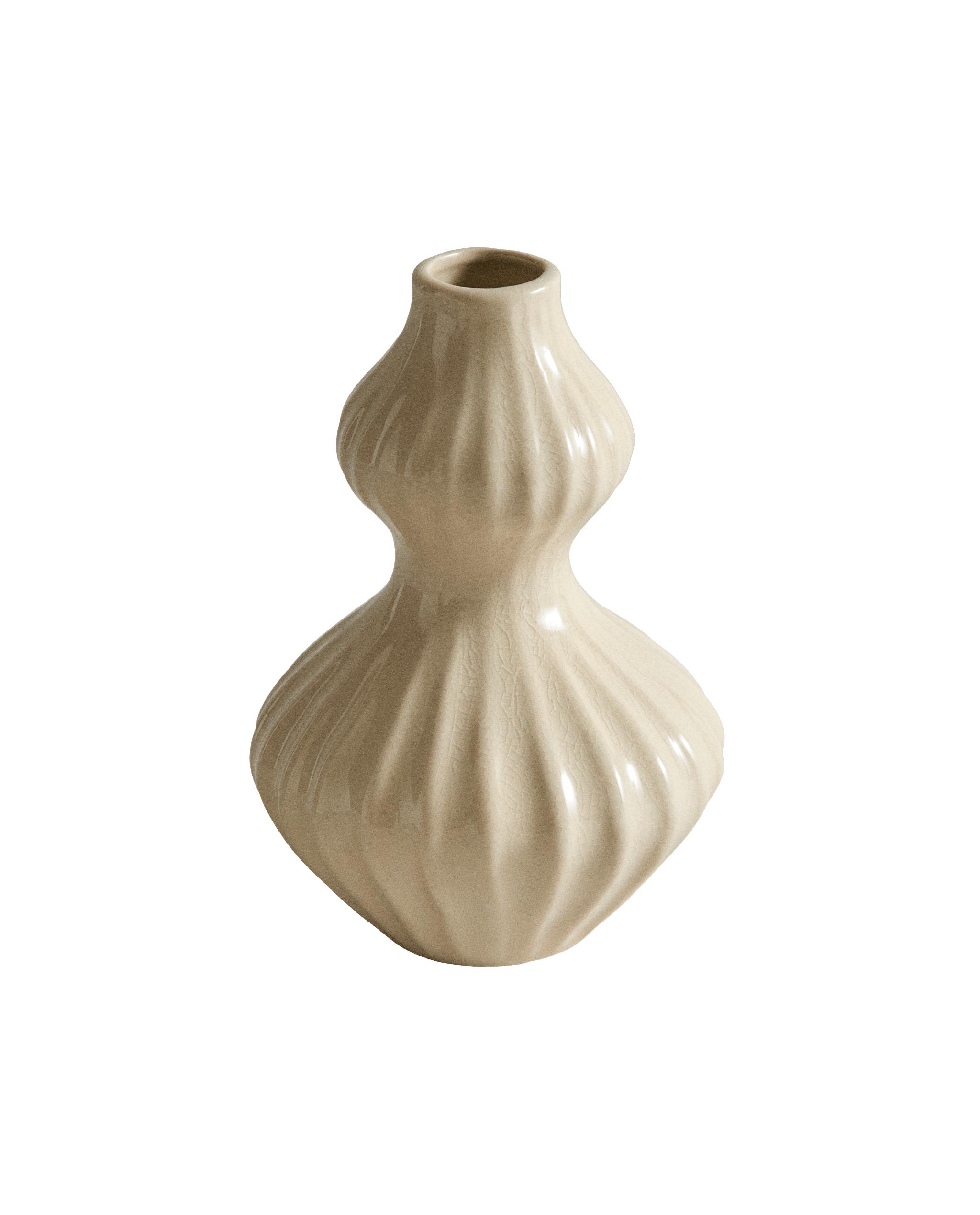 SMALL ENAMELLED STRIPED CERAMIC VASE product thumbnail 3