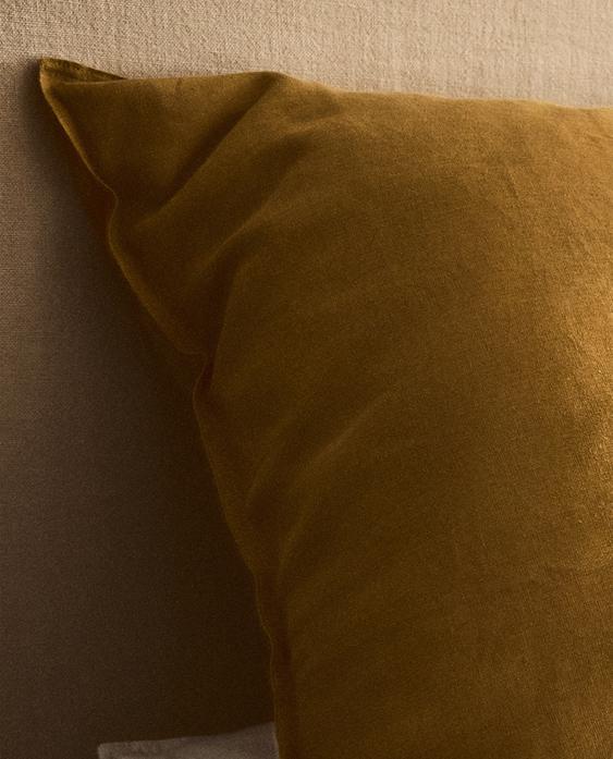 FUNDA ALMOHADA LINO EFECTO DESGASTADO (140 GxM²)