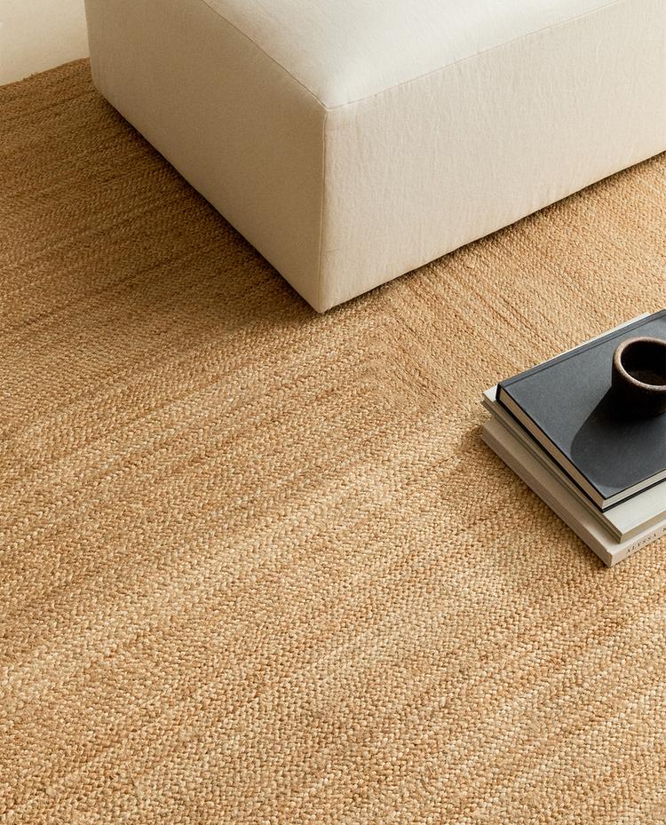 PROSTOKĄTNY DYWAN Z JUTY. PROSTOKĄTNY DYWAN Z JUTY.