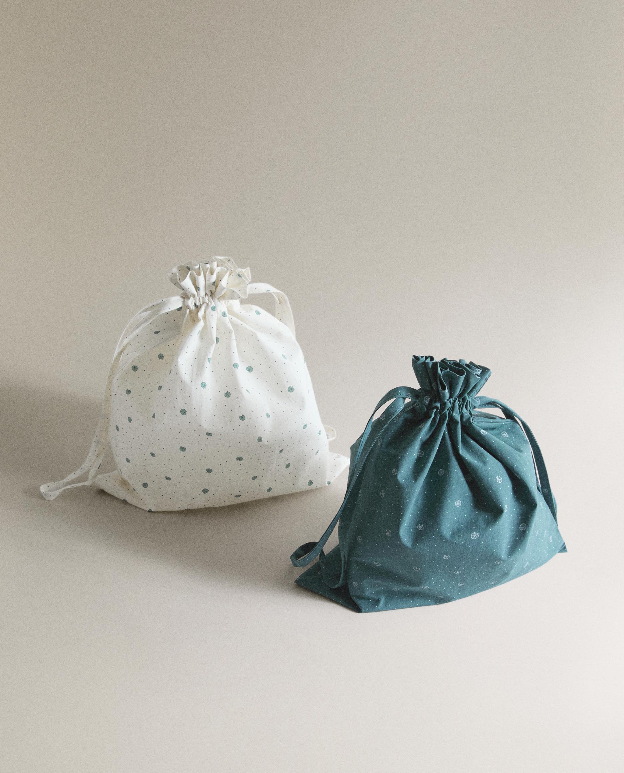 KIDS' LEAF PRINT COTTON LAUNDRY BAG product thumbnail 7