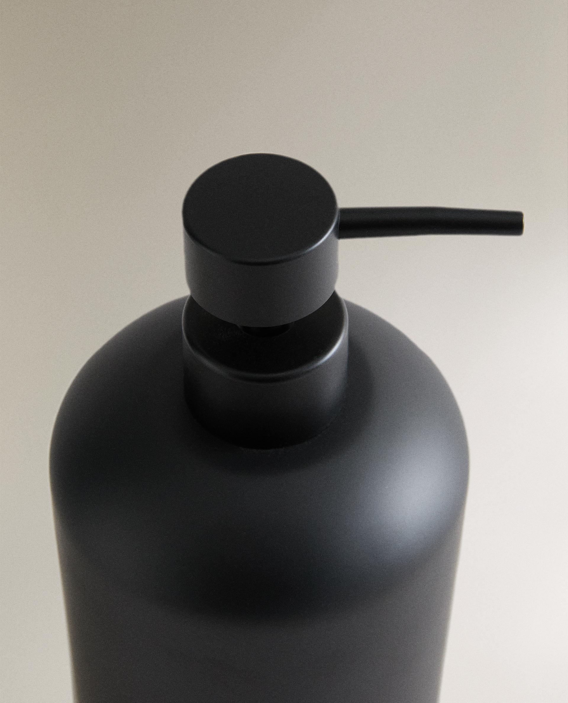 BLACK RESIN SOAP DISPENSER