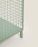 Étagère Métal 3 Niveaux avec Portes Rabattables
