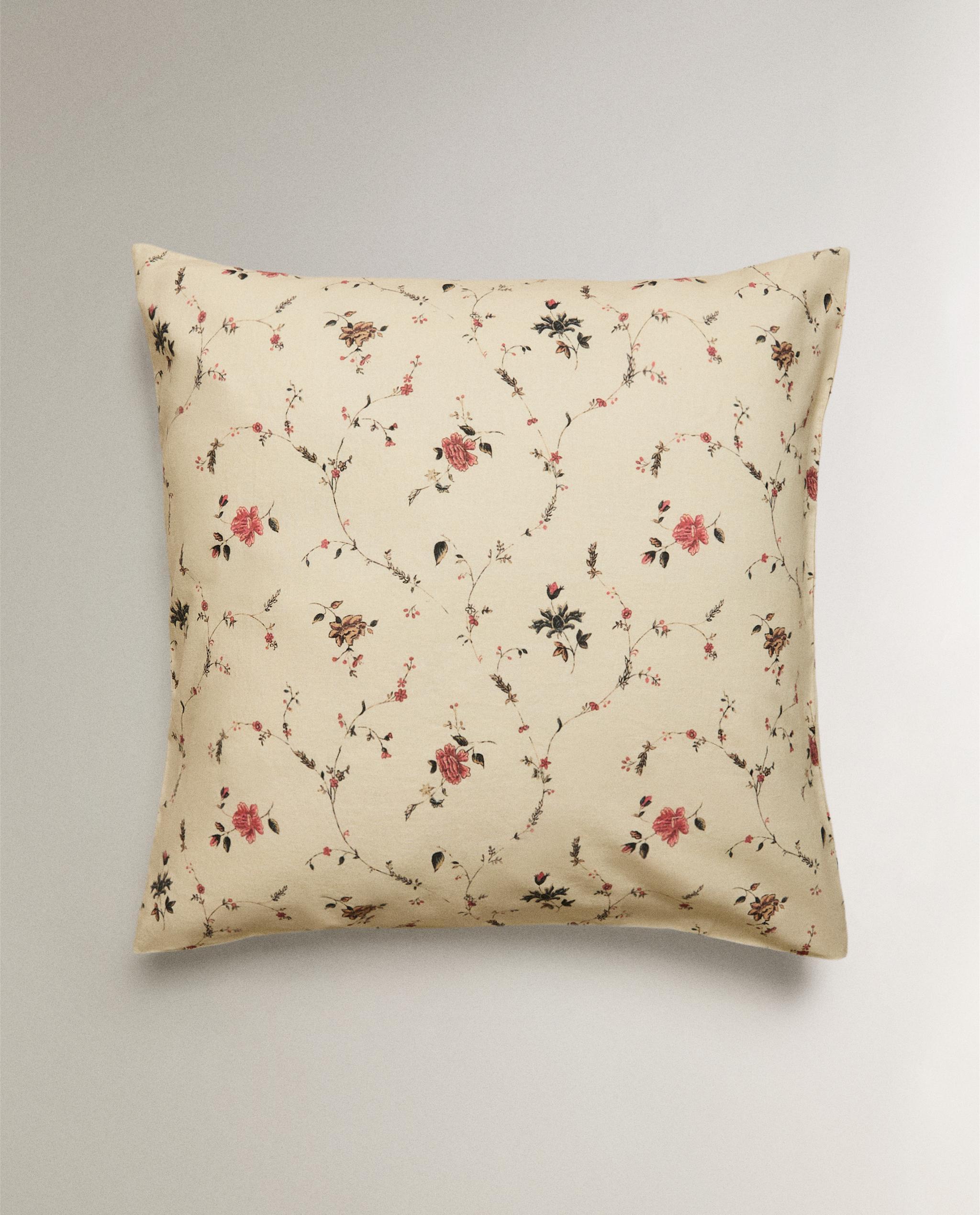 FLORAL PRINT COTTON LINEN PILLOWCASE | KATHARINE POLE product thumbnail 5