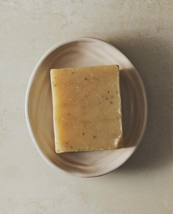 صحن صابون للحمام خزف بارز الملمس