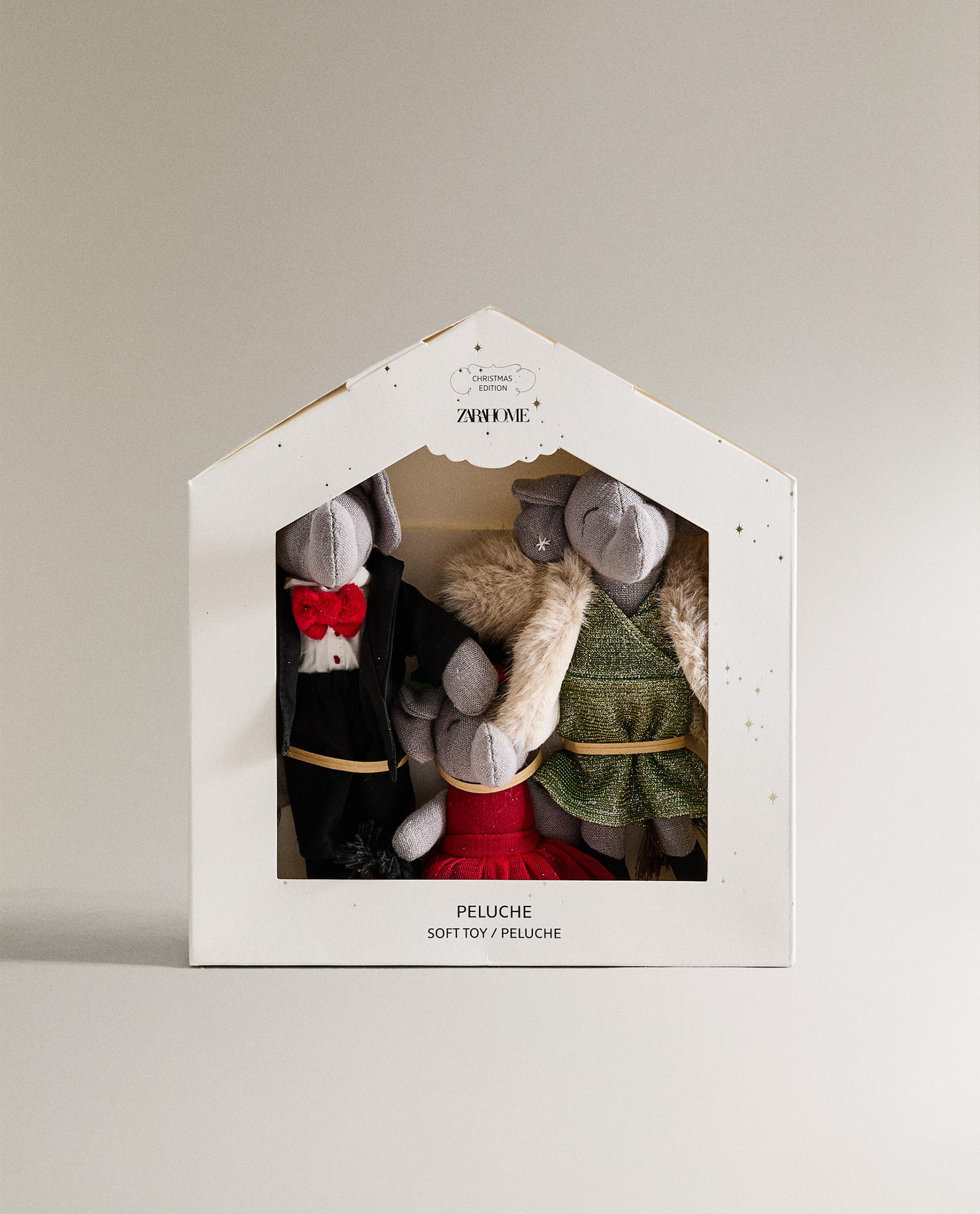 CHILDREN’S CHRISTMAS SOFT TOY SET WITH ELEPHANT FAMILY (SET OF 3)