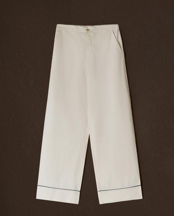 CALÇA PIPING PRETA