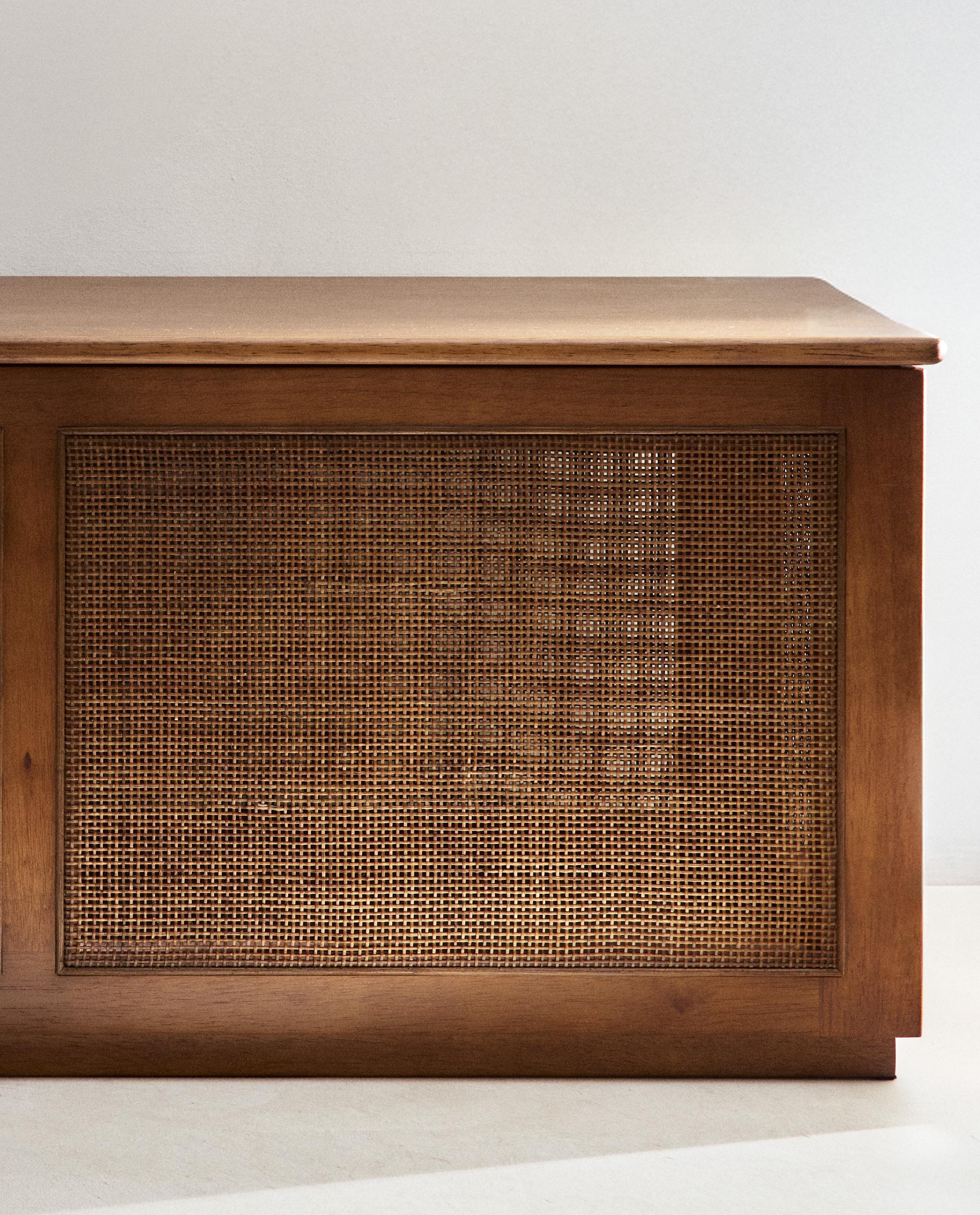 WOOD AND RATTAN BENCH AND SEAT CUSHION product thumbnail 12