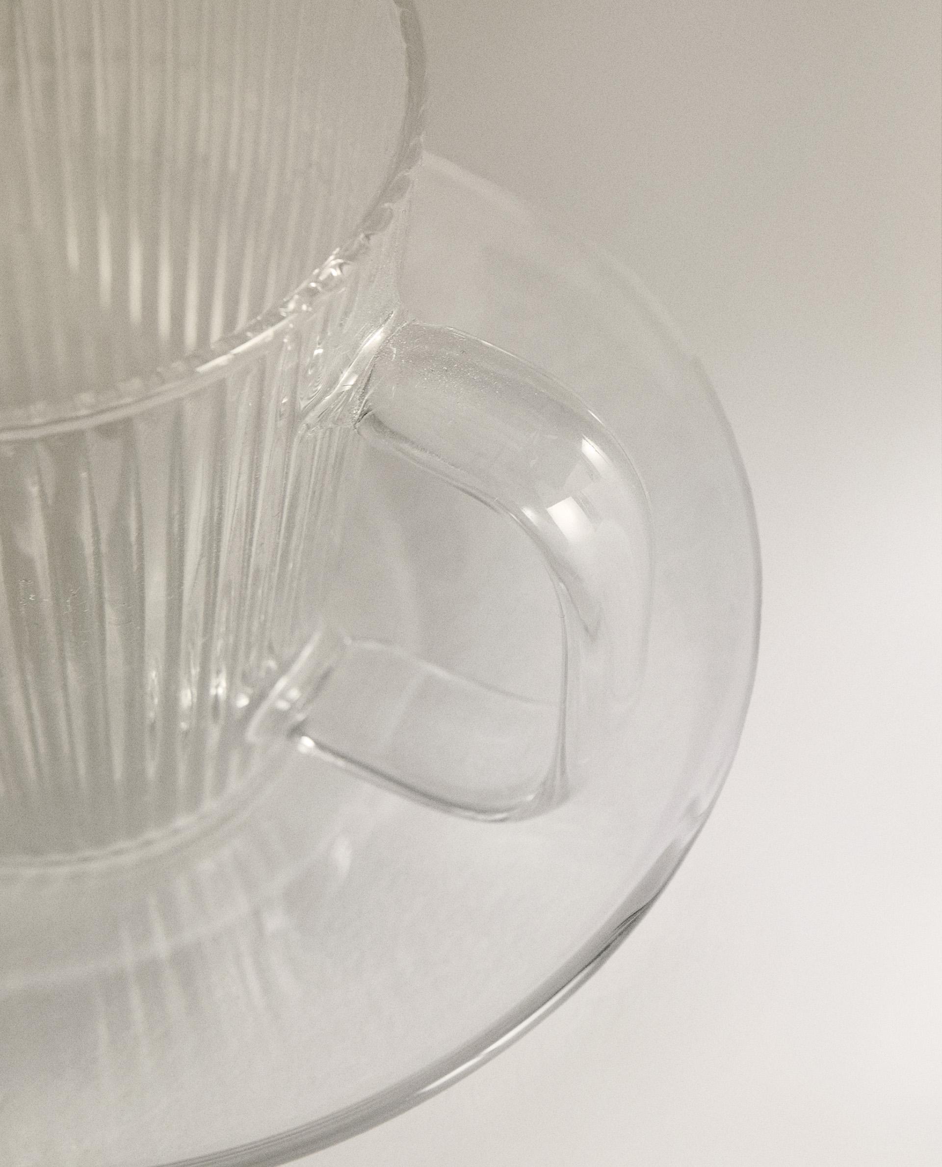 TAZZA DA CAFFÈ CON PIATTINO IN BOROSILICATO