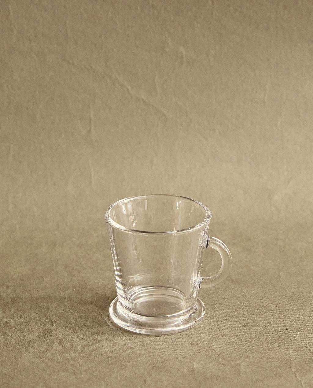 TRANSPARENT GLASS CAPPUCCINO CUP