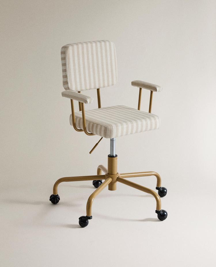 SKRIVBORDSSTOL I METALL FÖR BARN MED HJUL SKRIVBORDSSTOL I METALL FÖR BARN MED HJUL