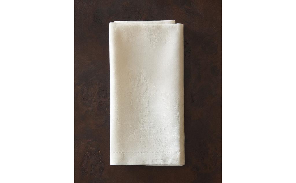 SET OF JACQUARD NAPKINS WITH ROSES (SET OF 2)