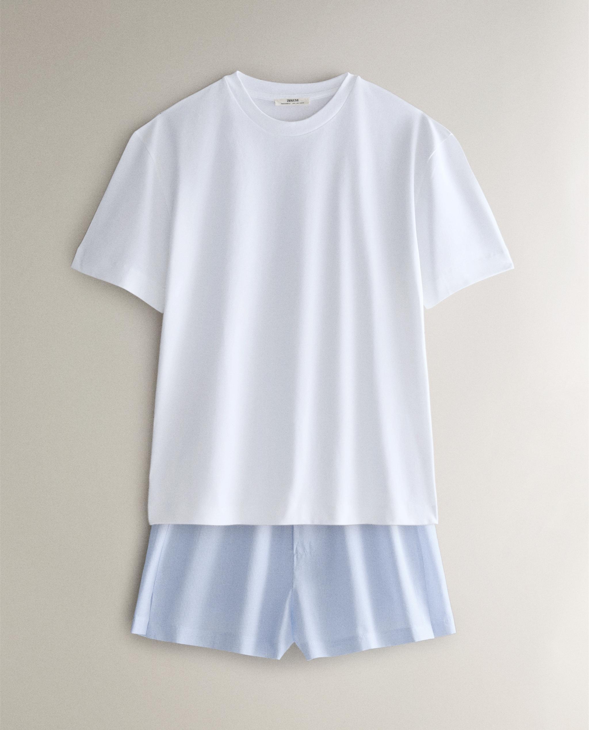 CHECK T-SHIRT AND SHORTS SET product thumbnail 6