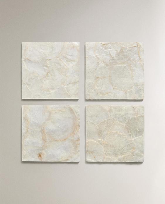 PACK OF MOTHER-OF-PEARL COASTERS (PACK OF 4)