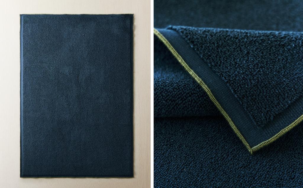 BATH MAT WITH COLOURED TOPSTITCHING BATH MAT WITH COLOURED TOPSTITCHING