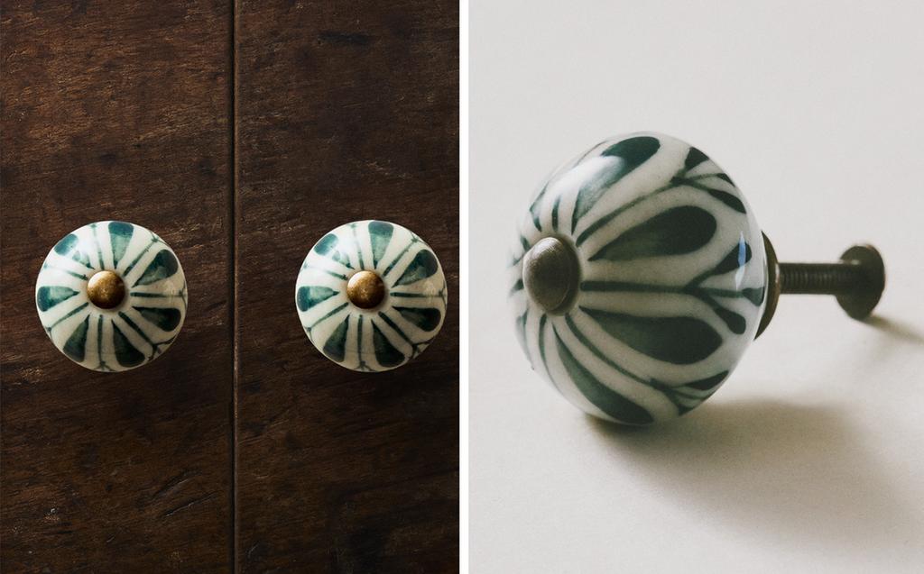 PACK OF CERAMIC FLOWER DOOR KNOBS (PACK OF 2) PACK OF CERAMIC FLOWER DOOR KNOBS (PACK OF 2)