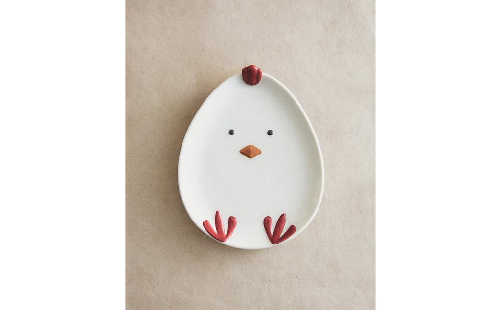 طبق بورسلان للأطفال بدجاجة