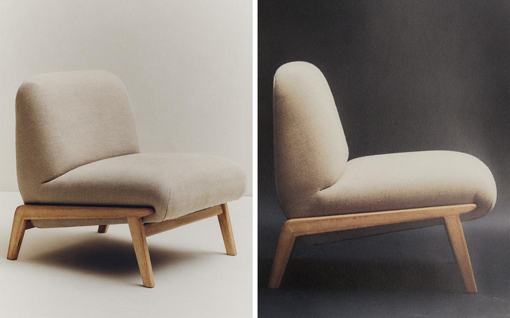 ACCENT CHAIR UPHOLSTERED IN LINEN