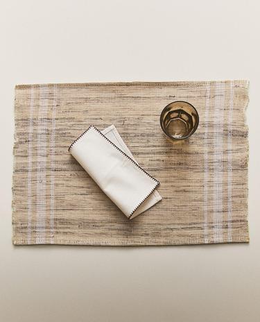 RAMIE PLACEMAT WITH STRIPES