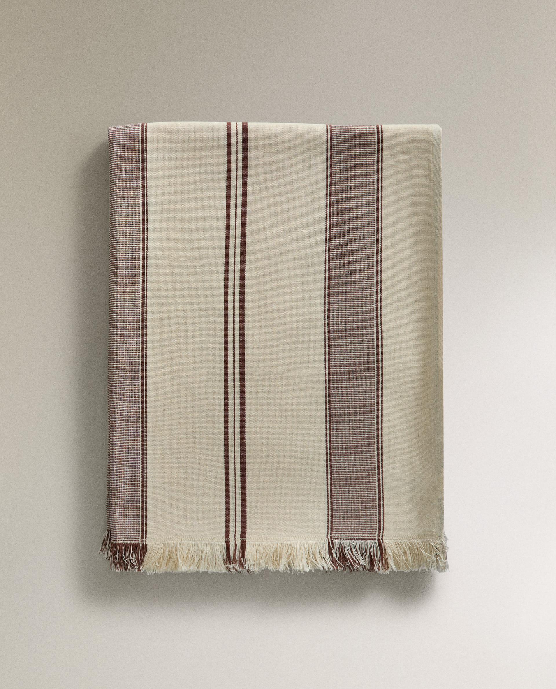 STRIPED COTTON BLANKET X TENSIRA