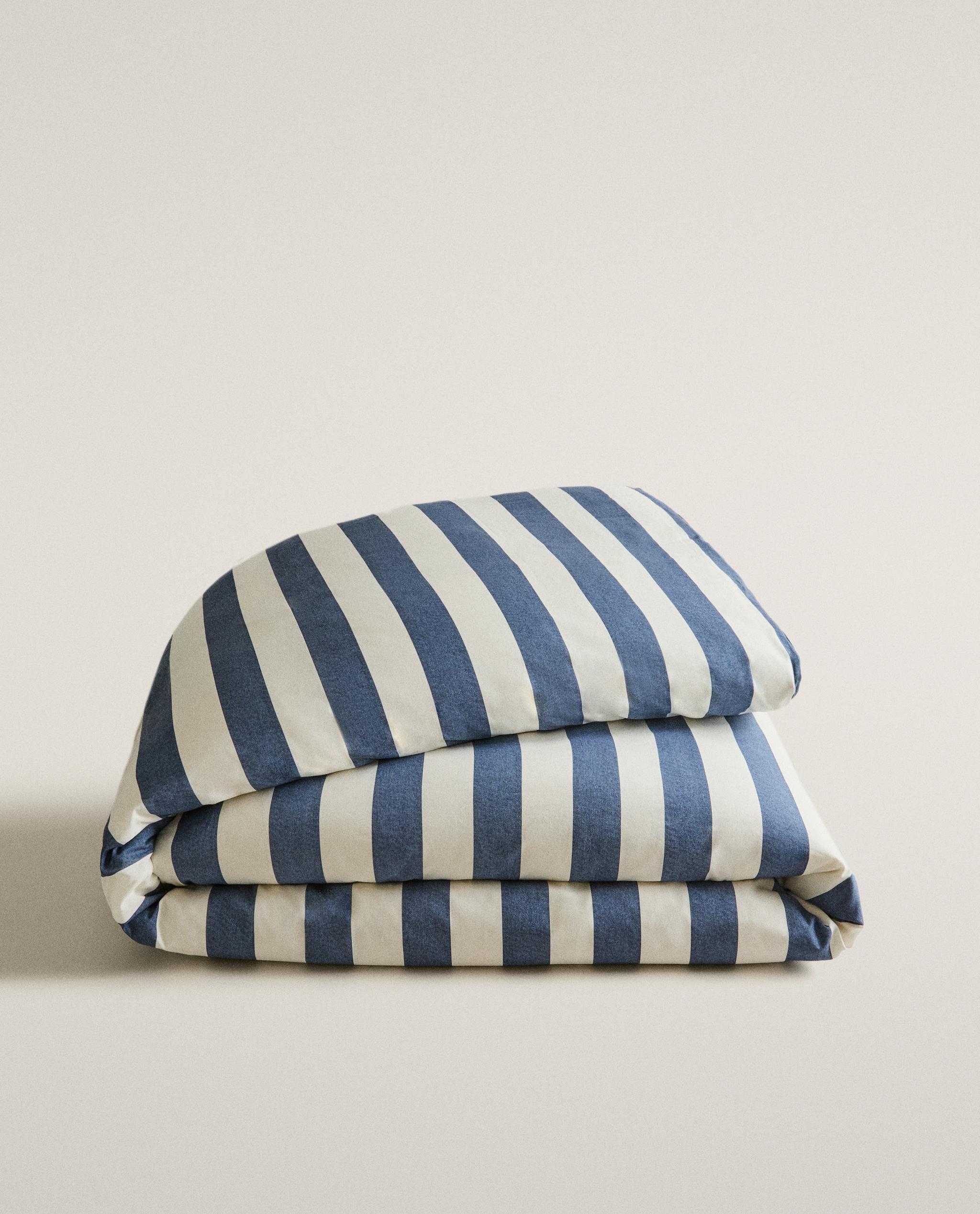 STRIPED WASHED COTTON DUVET COVER product thumbnail 9