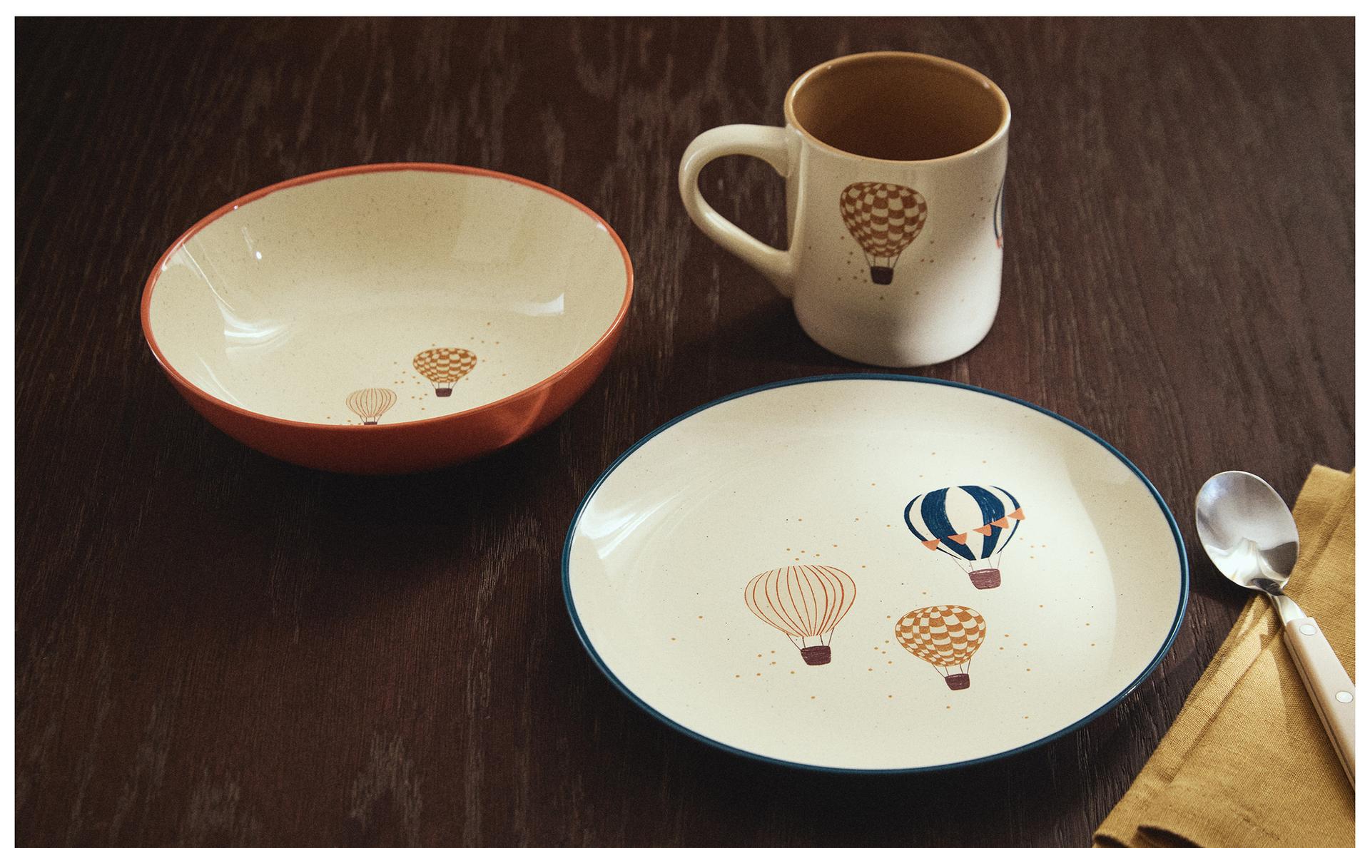 KIDS’ CERAMIC BALLOON DINNER SET KIDS’ CERAMIC BALLOON DINNER SET