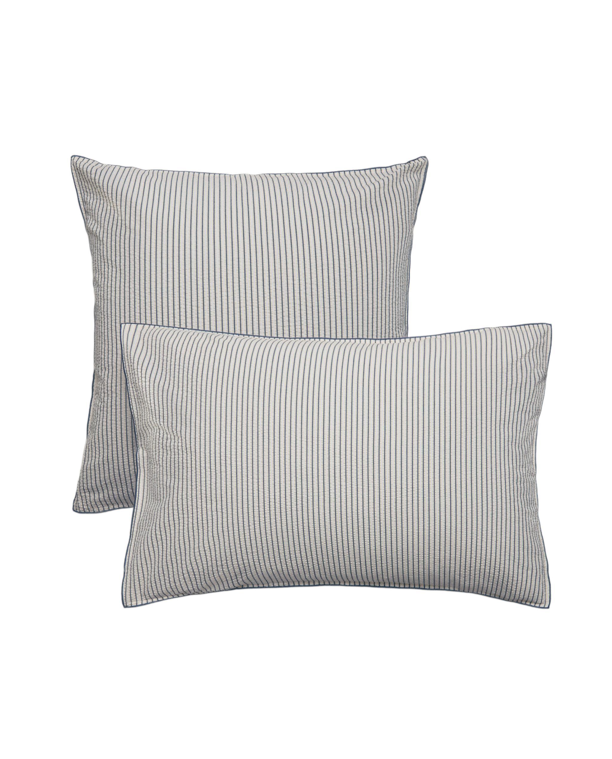 STRIPED SEERSUCKER PILLOWCASE WITH PIPING product thumbnail 9