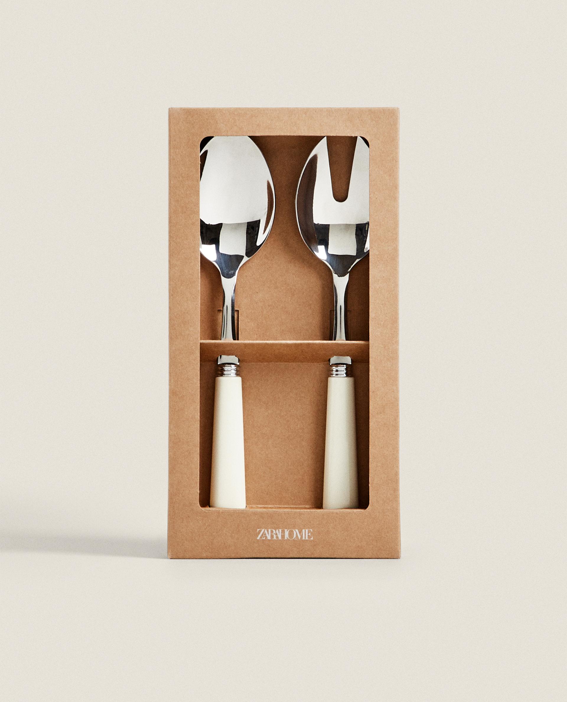 SALAD CUTLERY SET WITH COLOURED HANDLE (SET OF 2) product thumbnail 3