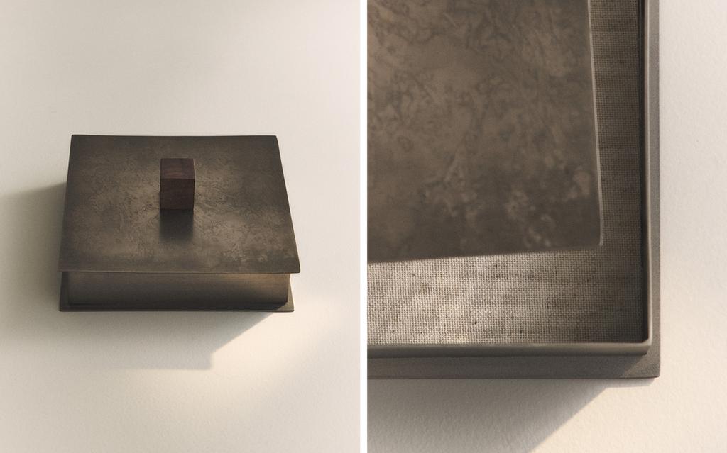 МЕТАЛЛИЧЕСКАЯ КОРОБКА С ДЕРЕВЯННОЙ РУЧКОЙ