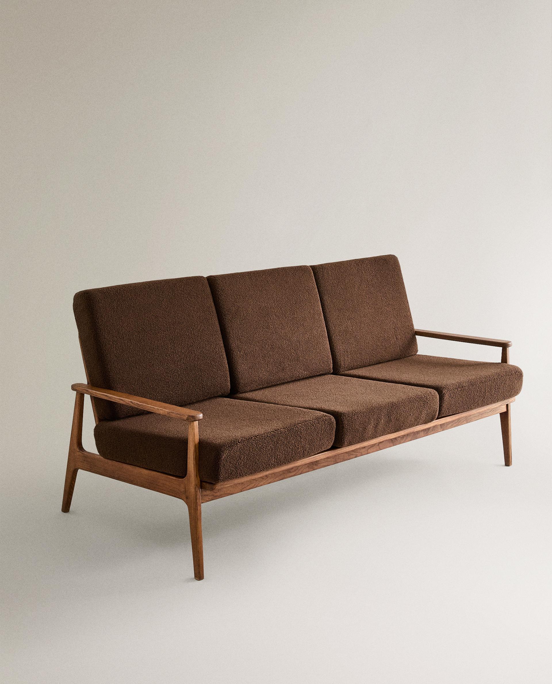 ASH WOOD THREE-SEAT COUCH