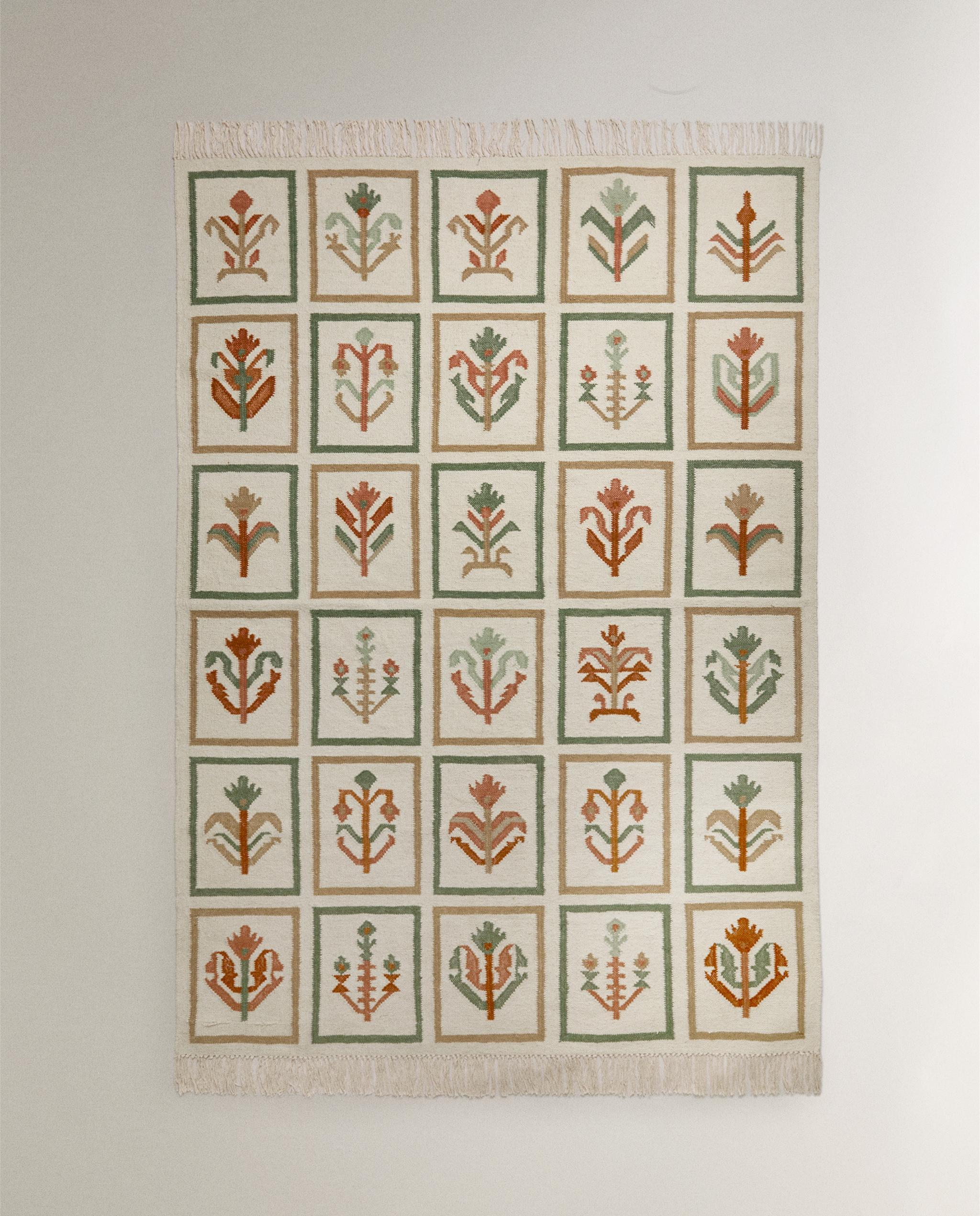 FLORAL WOOL AREA RUG | Zara Home United States of America