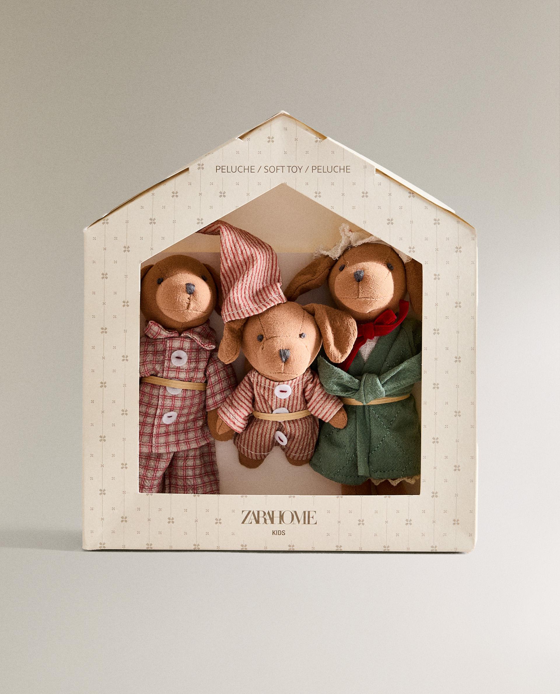 CHILDREN'S DOG FAMILY PLUSH TOY SET (SET OF 3) Zara Home United