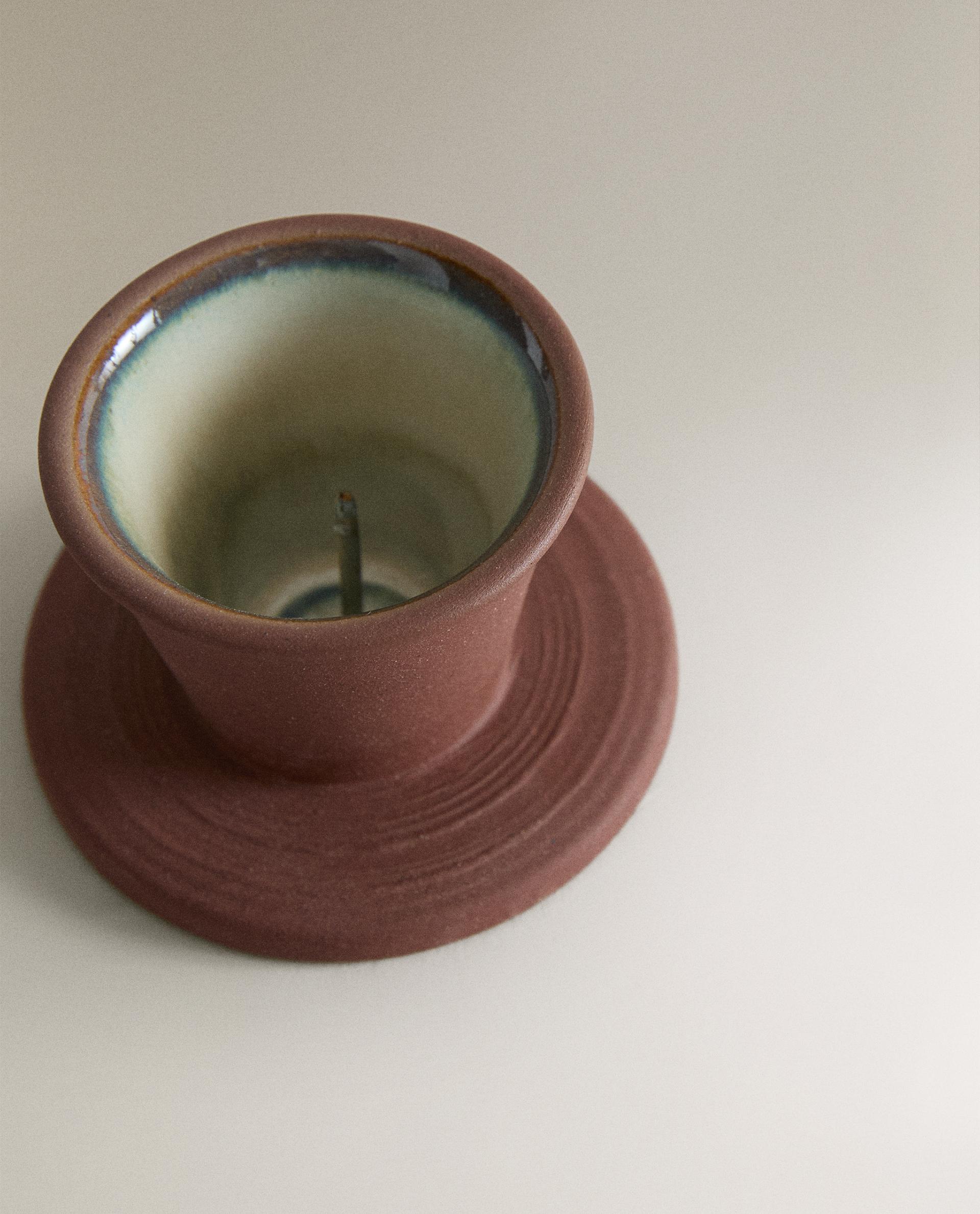 TERRACOTTA CANDLEHOLDER