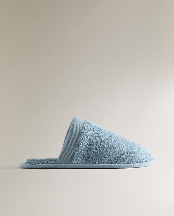 KIDS' TERRY BATHROOM MULE SLIPPERS