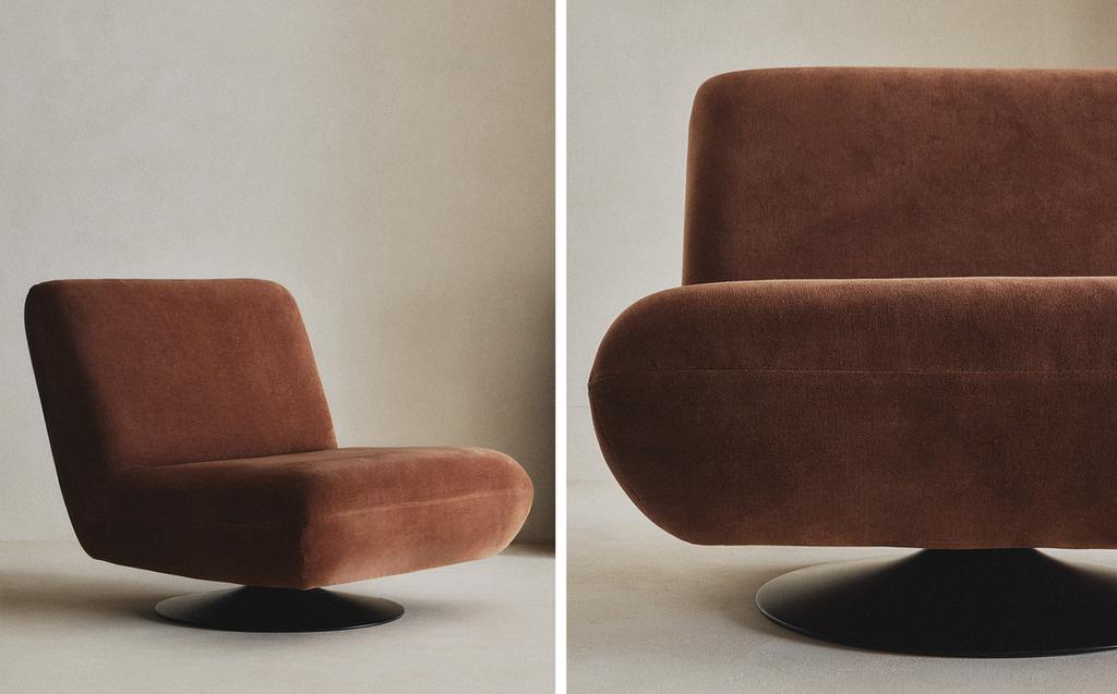 VELVET SWIVEL ACCENT CHAIR