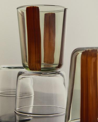 STRIPED GLASS TUMBLER