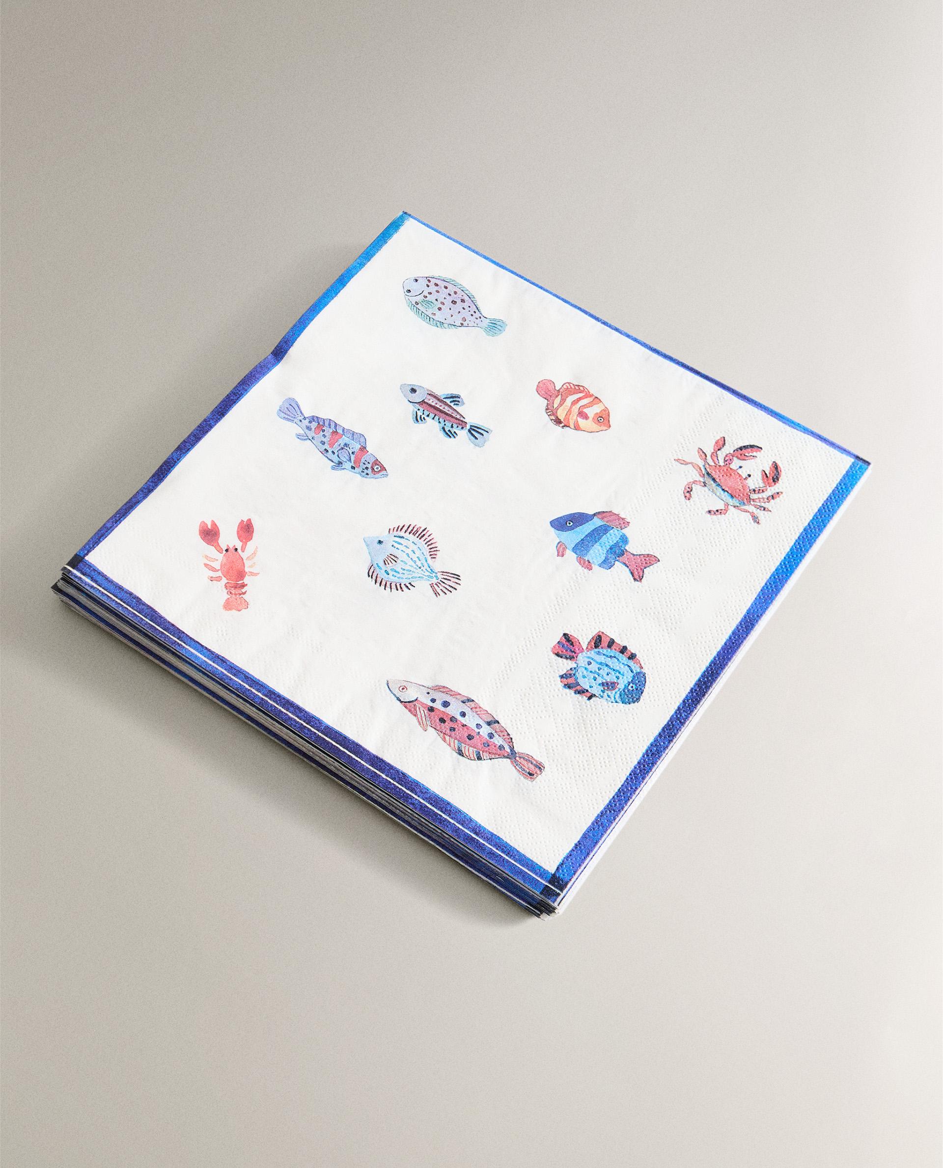 パック 20 ペーパーナプキン 魚 （20枚入りパック） | Zara Home