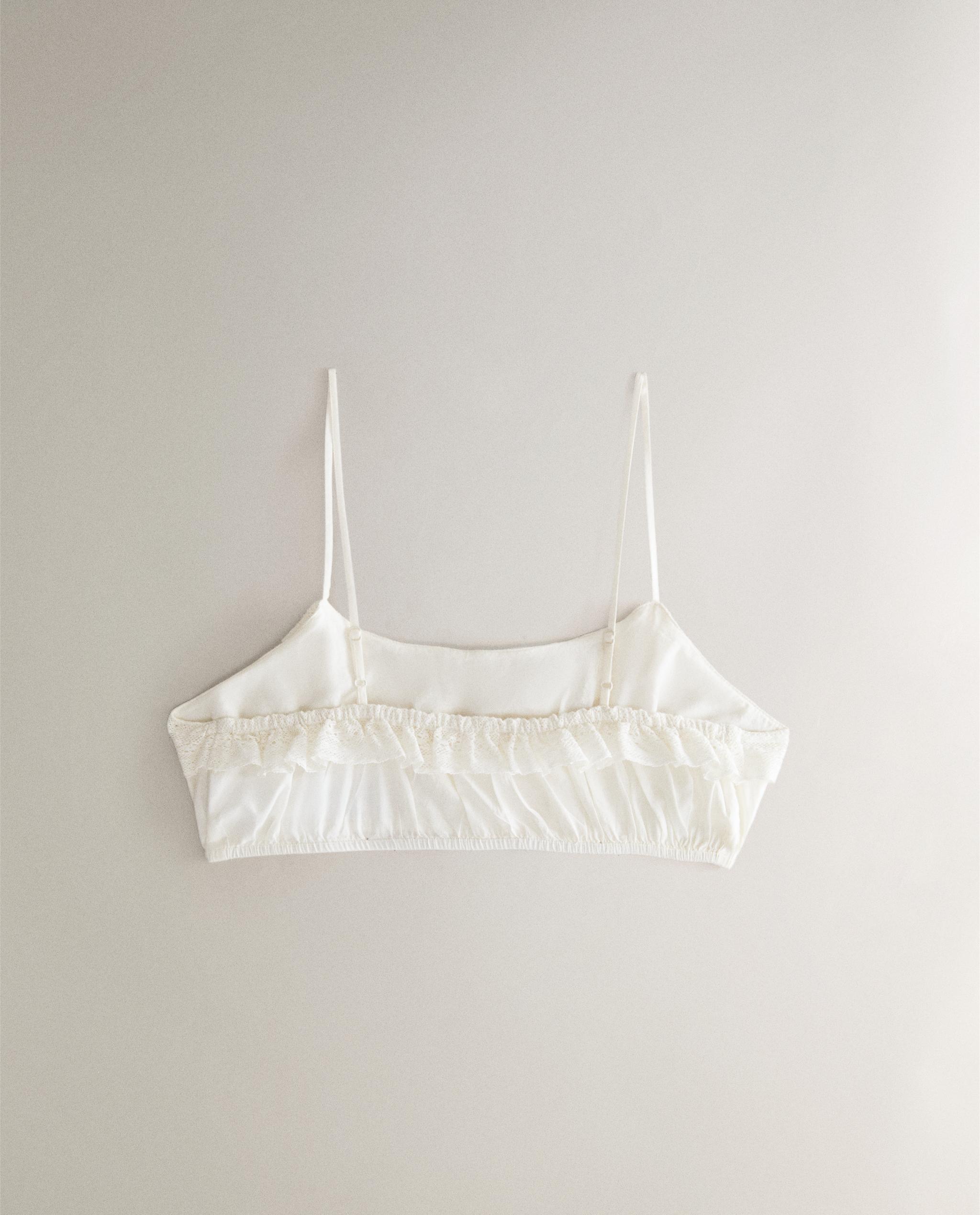 RUFFLED LACE CROP TOP product thumbnail 5