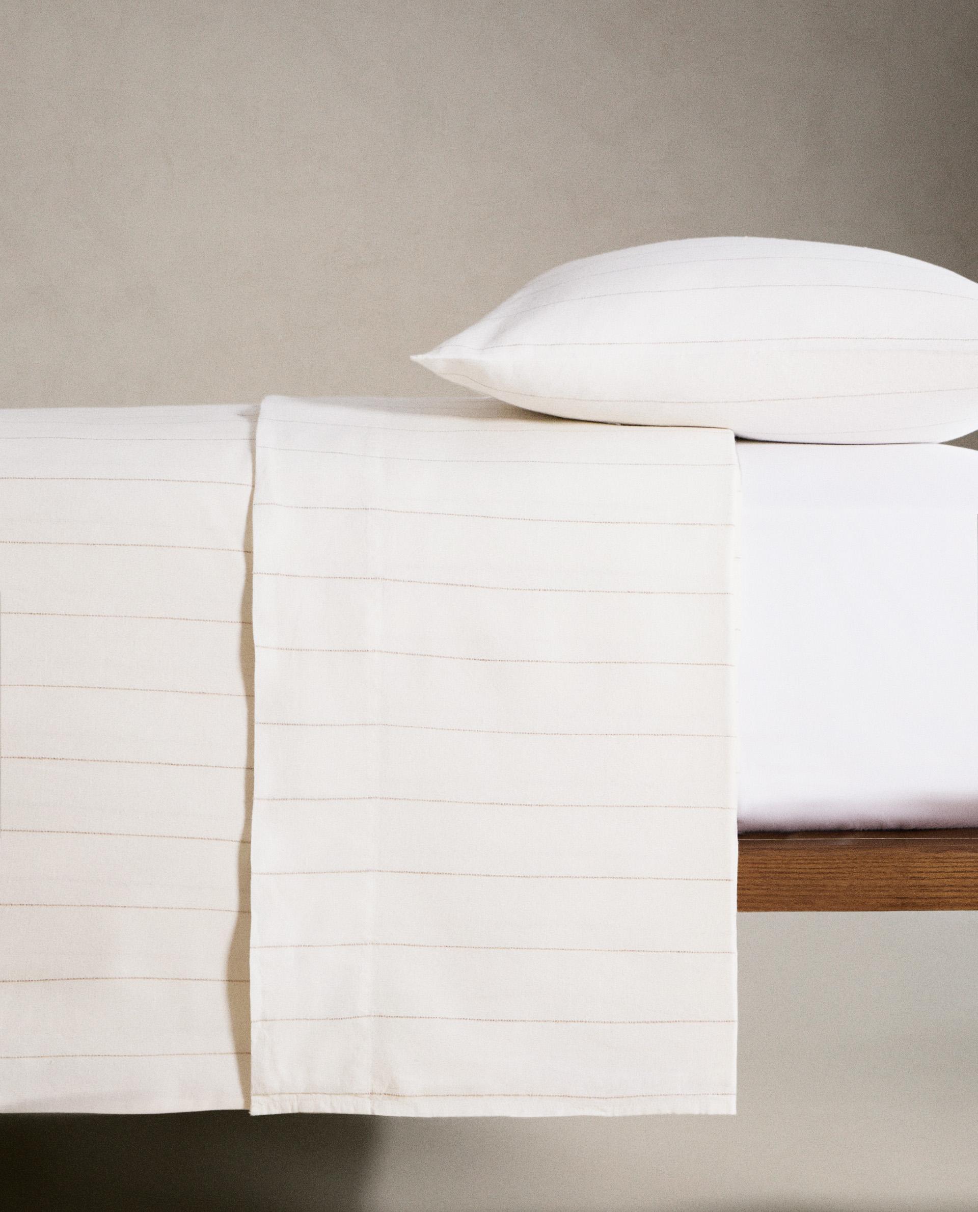 リネン コットン ストライプ デュべカバー | Zara Home 日本/Japan